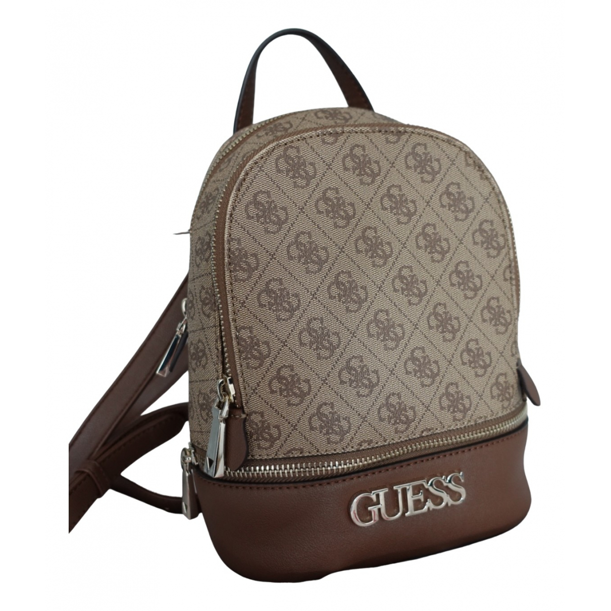 Leather backpack GUESS Brown in Leather 